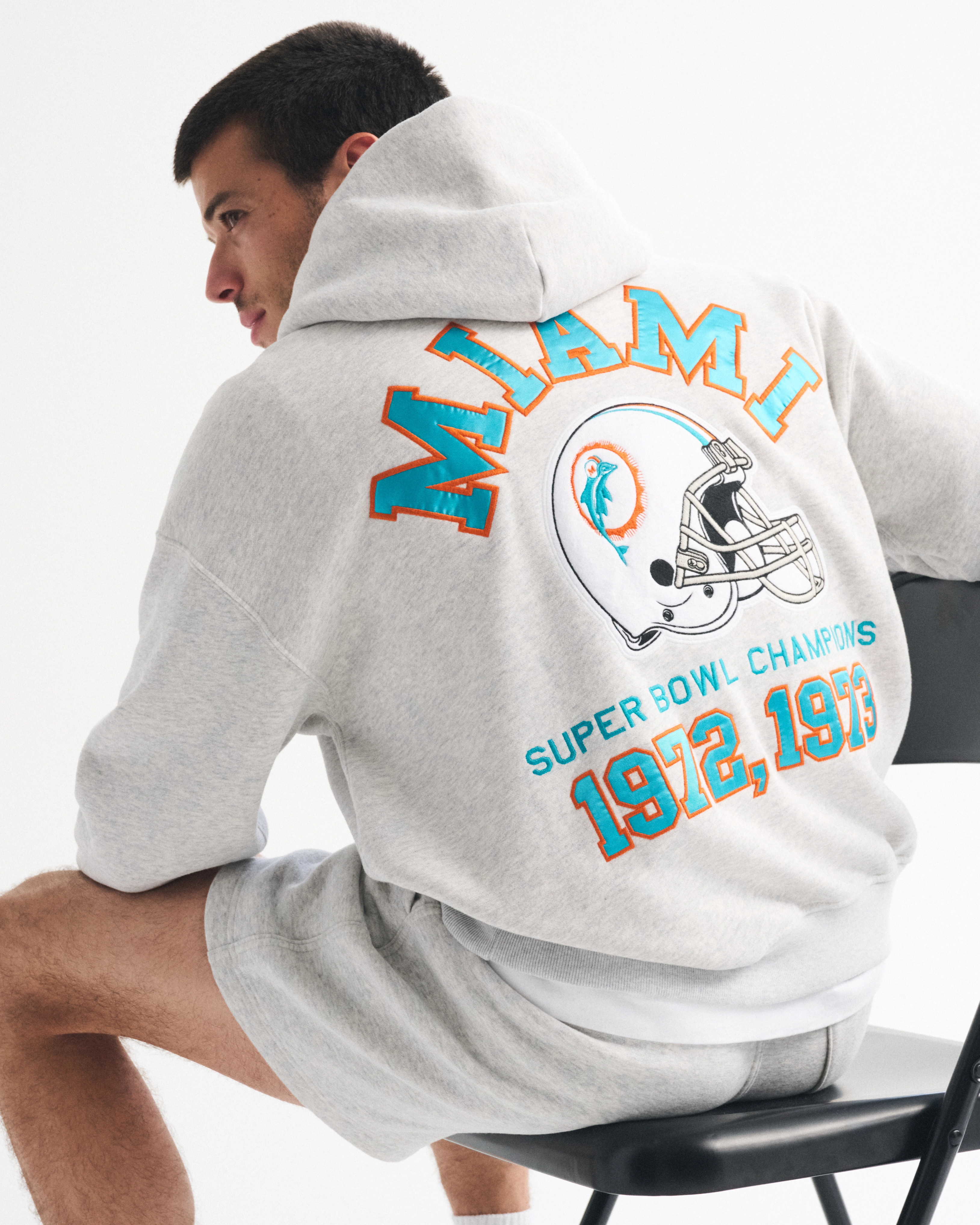 Miami Dolphins Graphic Popover Hoodie | Abercrombie & Fitch (US)