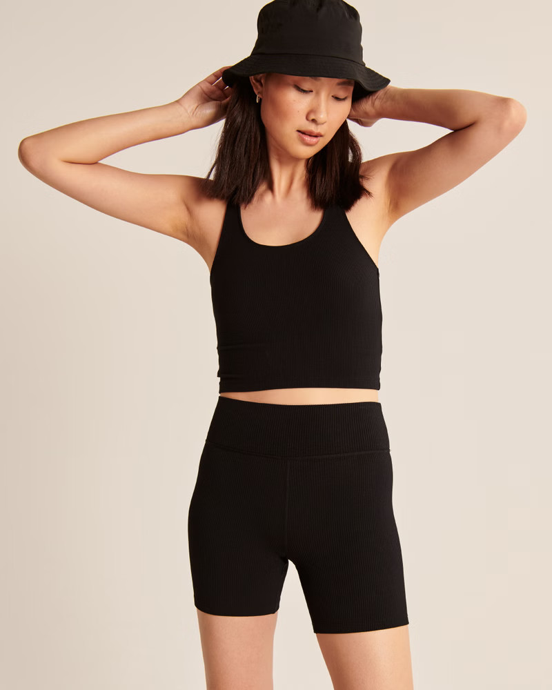 Women's Seamless Ribbed Racerback Scoopneck Tank | Women's 96 Hours Collection | Abercrombie.com | Abercrombie & Fitch (US)