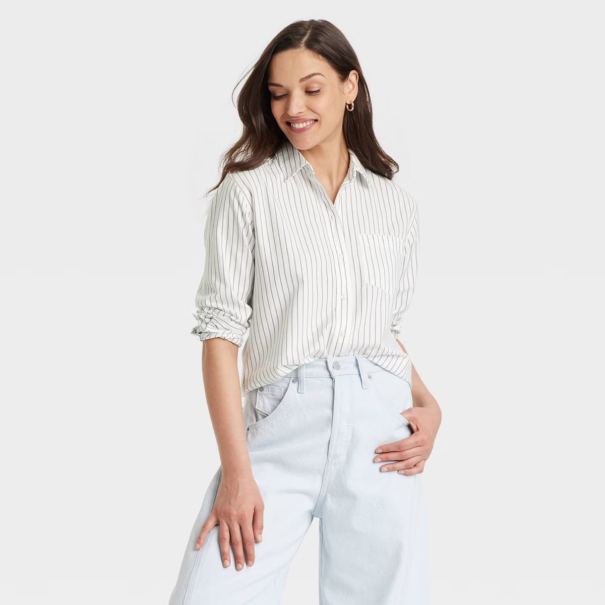 Women's Long Sleeve Collared Button-Down Shirt - Universal Thread™ | Target