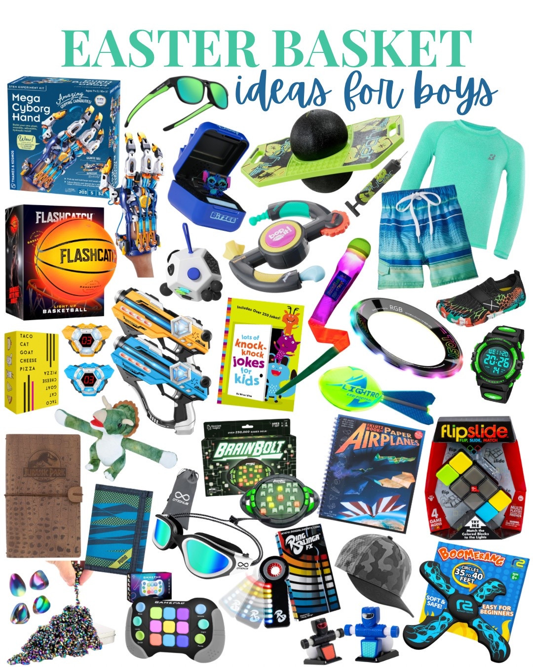 Easter Basket Ideas for Boys! 
These items are ideal for boys ages 6-10. The weather is warming up (finally) so we have lots of outdoor items, swim gear, light up sports toys, and so much more! 
#ltkgiftguide #easterbaskets #giftideas #giftsforboys #easter #giftguide

#LTKKids #LTKSeasonal #LTKSaleAlert