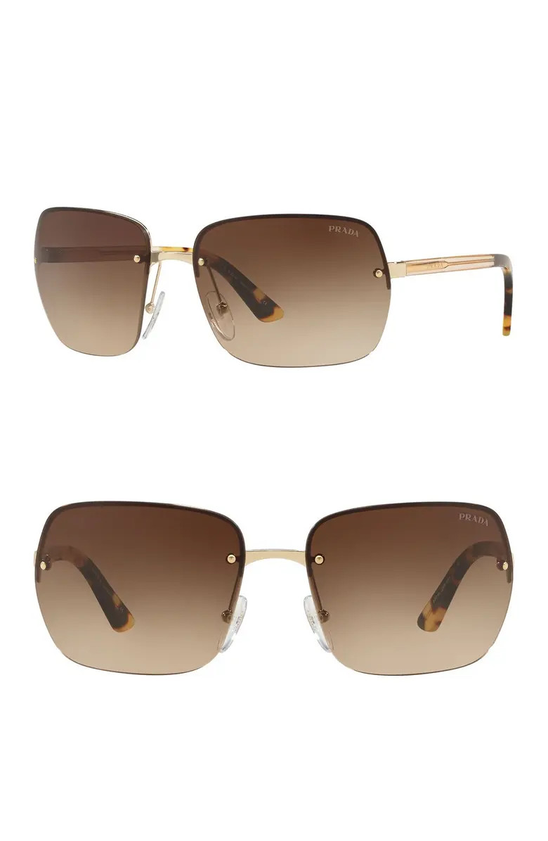 PRADA 62mm Pillow Square Sunglasses | Nordstromrack | Nordstrom Rack