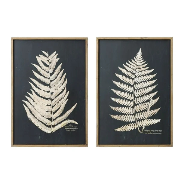 3R Studio Wall Art Wood Framed Fern Leaf - Set of 2 | Walmart (US)
