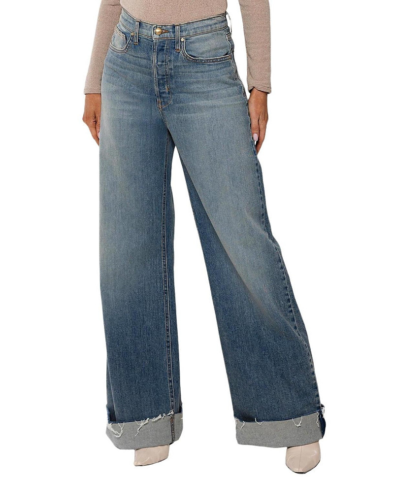 Rudes Denim High Rise Adeline Cuffed Jeans in Light Blue | Bloomingdale's (US)