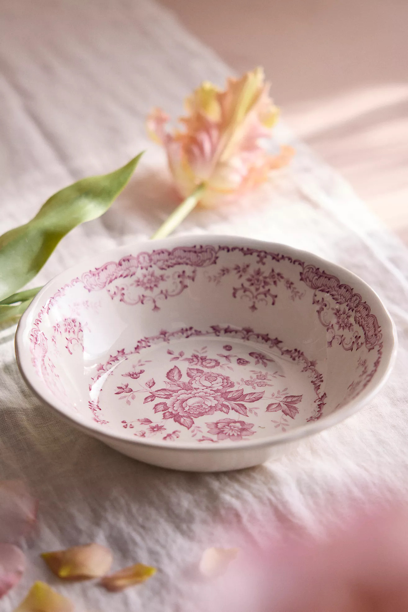 Pink Floral Bowl | Anthropologie (US)