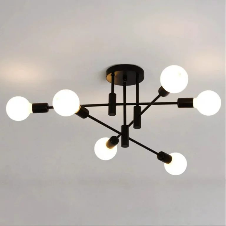 Garwarm Mid Century Sputnik Chandelier Modern Adjustable Ceiling Lighting 6 Lights Industrial Mou... | Walmart (US)