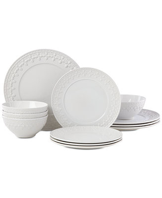 Lenox Chelse Muse Fleur 12-Pc. Dinnerware Set, Service for 4 - Macy's | Macy's