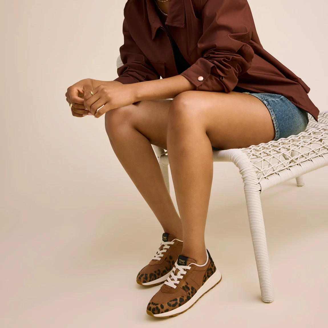 Womens TRVL LITE Retro Runner Sneaker Water Repellent Brown Sugar Leopard Print Suede | Toms EMEA