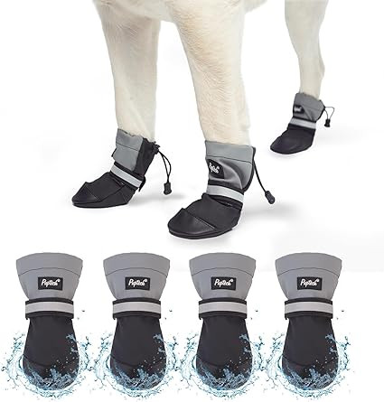 PUPTECK Waterproof Dog Shoes for Medium Large Dogs, Rain Booties Hiking Boots & Paw Protectors fo... | Amazon (US)
