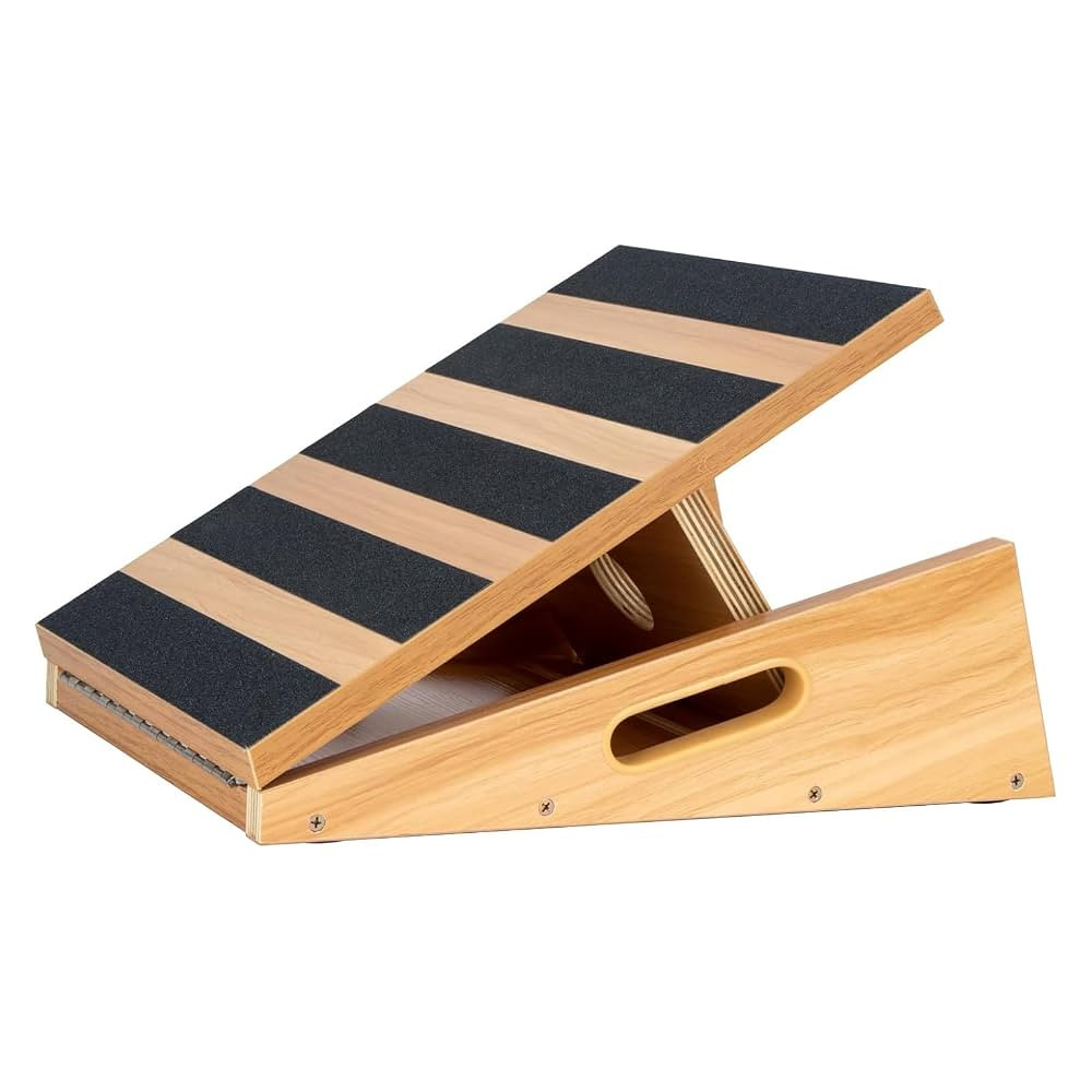 StrongTek Professional Wooden Slant Board, Adjustable Incline Board and Calf Stretcher, Partial-C... | Amazon (US)