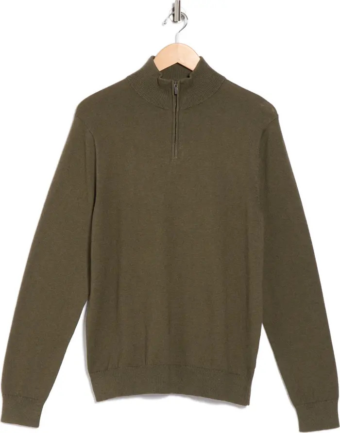 14th & Union Quarter Zip Organic Cotton & Cashmere Sweater | Nordstromrack | Nordstrom Rack