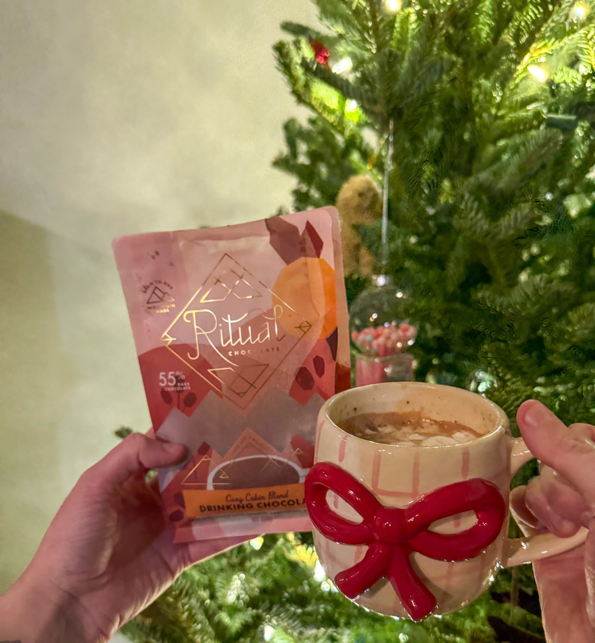 Nothing beats cozying up by the fireplace with some hot chocolate and lights coming from the Christmas tree!☺️🎀🌲

#LTKHoliday #LTKdayinmylife #LTKGiftGuide