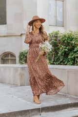 Coco Metallic Flower Print Maxi Dress | Magnolia Boutique