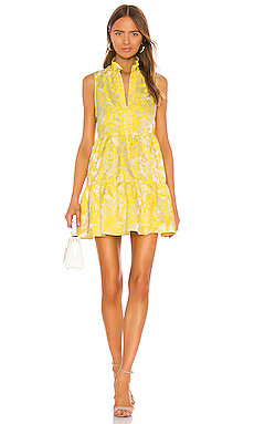 Amanda Uprichard Sleeveless Saffron Dress in Portofino Brocade from Revolve.com | Revolve Clothing (Global)
