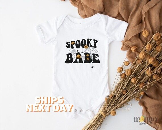 Spooky Babe Halloween Baby Onesie®  Custom Fall Baby Bodysuit - Etsy | Etsy (US)