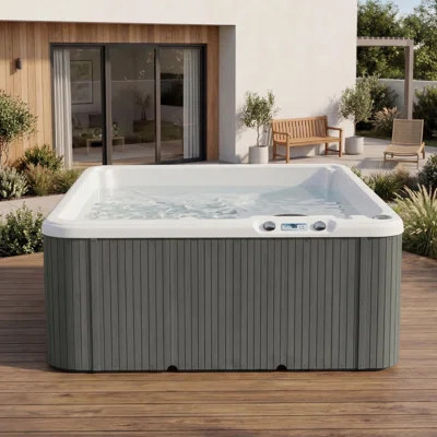 Lifesmart Spas LS350 Plus 110 Volt 5-Person 28-Jet Rectangle Plug and Play Hot Tub with Ozonator | Wayfair North America