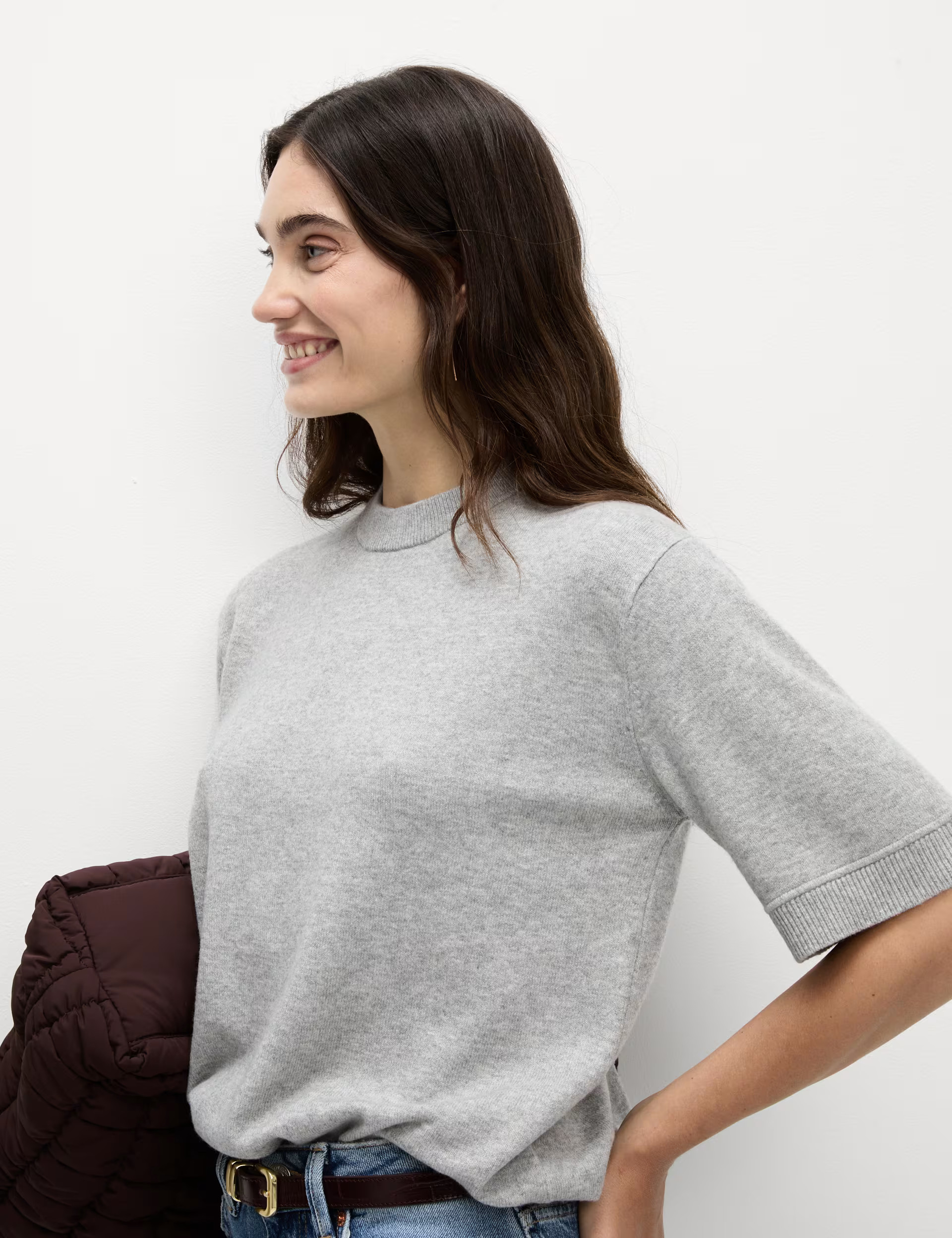 Air-Yarn Crew Neck Knitted Top | Marks & Spencer (UK)