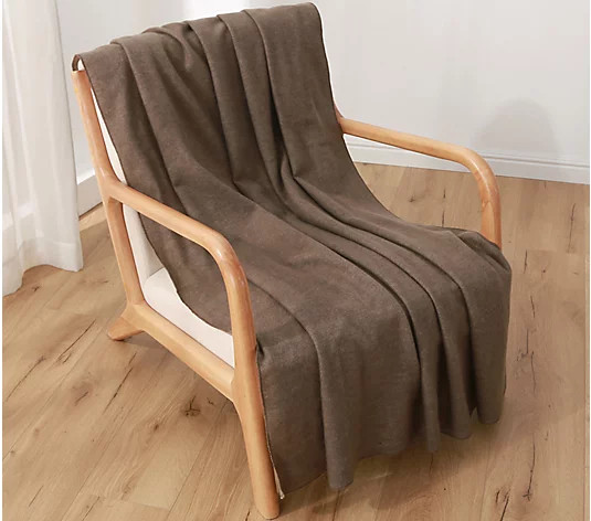 Berkshire Two Tone Wool Cashmere Throw 50x70 - QVC.com | QVC
