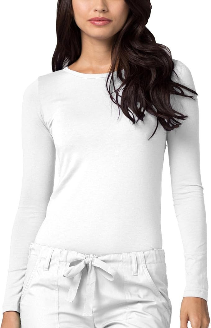 Adar Underscrubs for Women - Long Sleeve Underscrub Comfort Tee | Amazon (US)