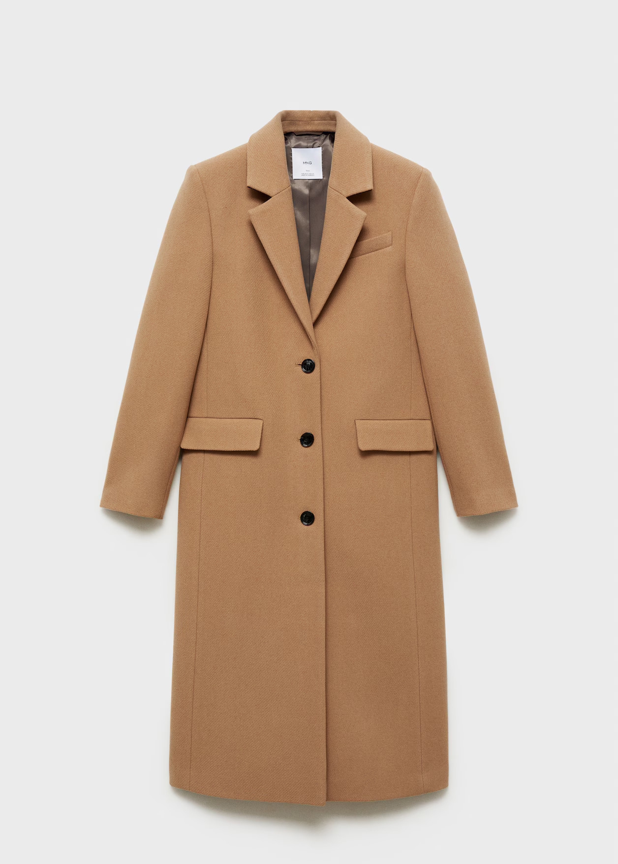 Long structured wool coat - Women | MANGO USA | Mango (US/MX/AU)