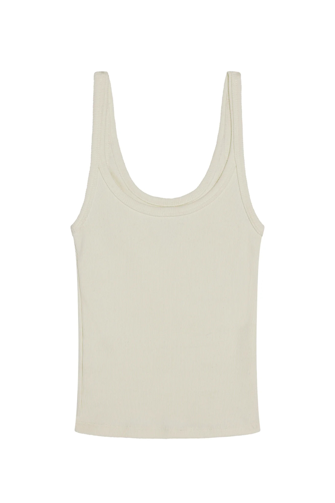 Devin Tank Crop - Ivory Rib | Monday Swimwear