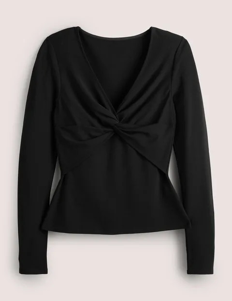 Ponte Twist Front Jersey Top | Boden (UK & IE)
