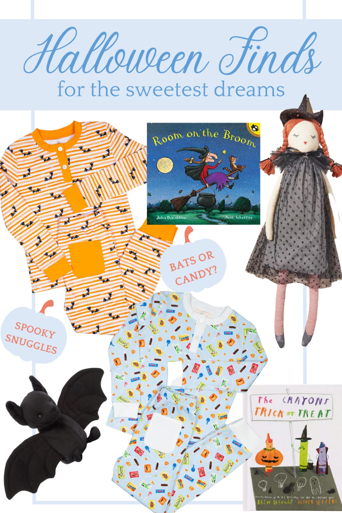 Fun Halloween pajamas and bedtime books for kids. Love these fall pjs for boys and girls featuring bats or candy. Add a witch doll or bat stuffy to snuggle and a Halloween-themed kids book to read! 

Festive, seasonal, fall, boys, girls, bedtime #halloween #festive #kids #pjs 

#LTKunder50 #LTKSeasonal #LTKkids