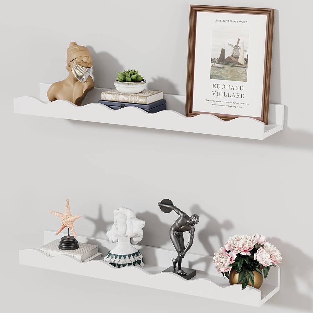 Floating Shelves for Wall Décor 24 Inch Long Set of 2 Nursery Book Shelves Bathroom Shelves Over... | Amazon (US)
