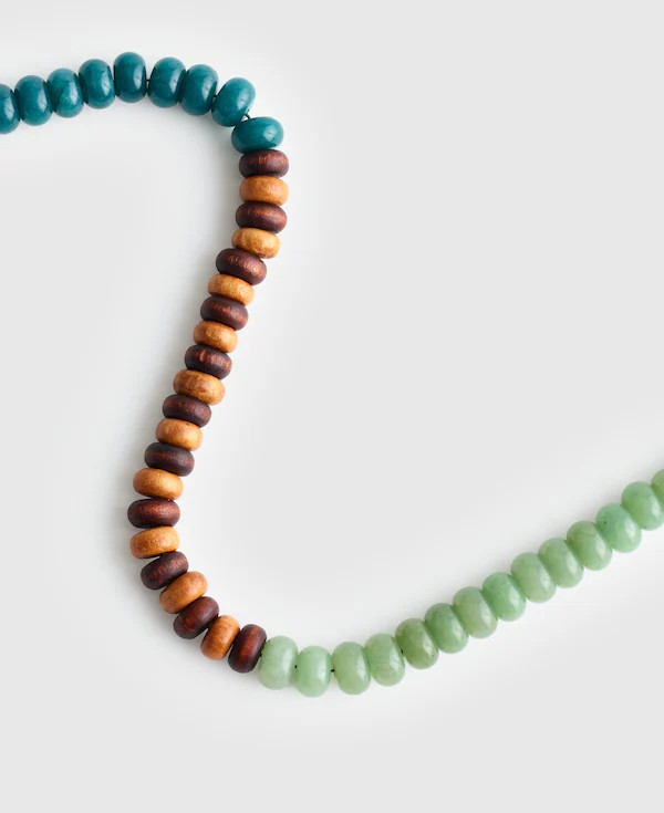 Semiprecious Wood Beaded Choker Necklace | Madewell