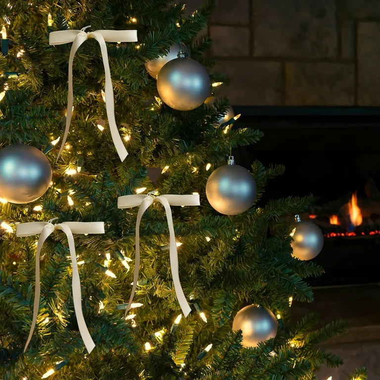 White Decorative Christmas Bows, 10 Count, by My Texas House | Walmart (US)