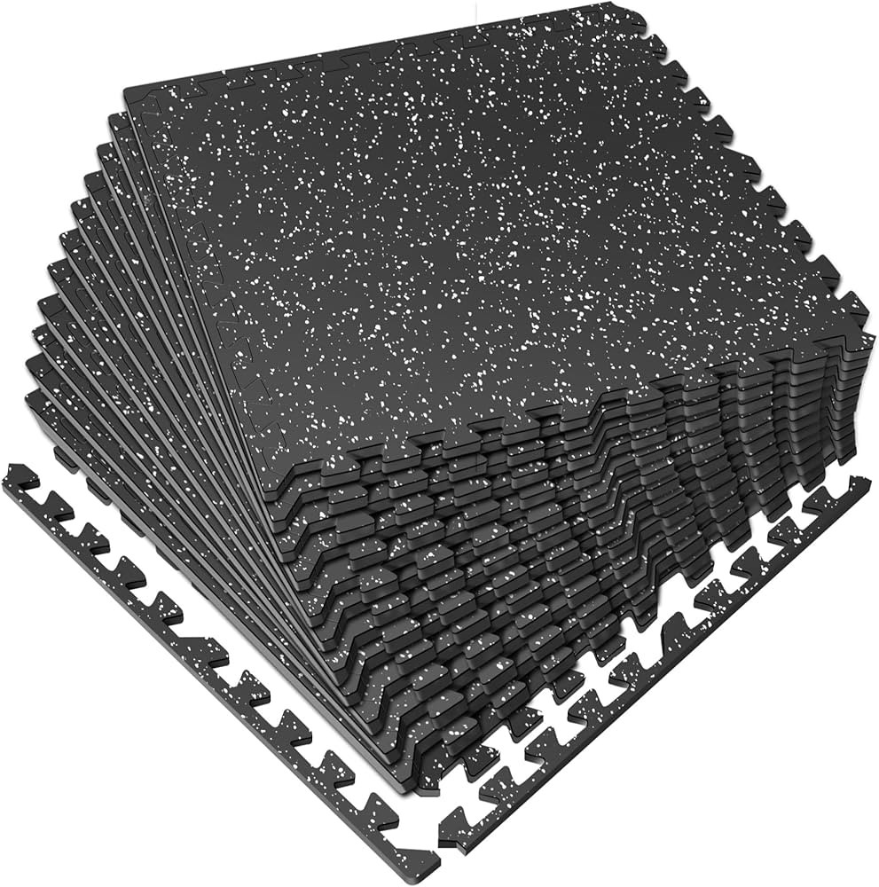 0.56in Thick Gym Flooring Rubber Top EVA Foam Interlocking Puzzle Floor Tiles Protective Flooring... | Amazon (US)