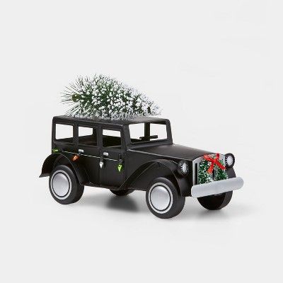 Small Rolls Royce with Christmas Tree on Top Decorative Figurine Black - Wondershop&#8482; | Target