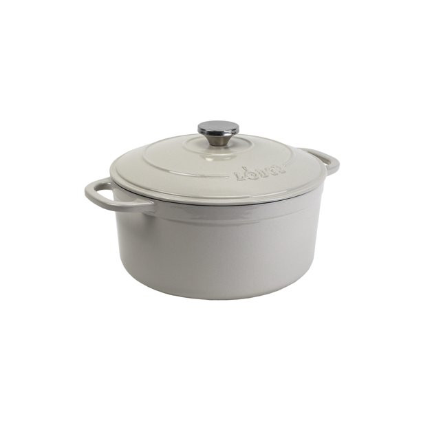 Lodge Enameled Cast Iron 5.5 Quart Dutch Oven, in Oyster White - Walmart.com | Walmart (US)