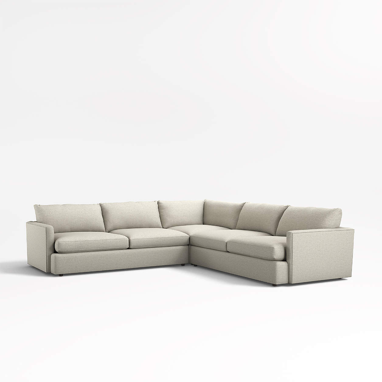 Lounge 3-Piece L-Shaped Sectional Sofa + Reviews | Crate & Barrel | Crate & Barrel
