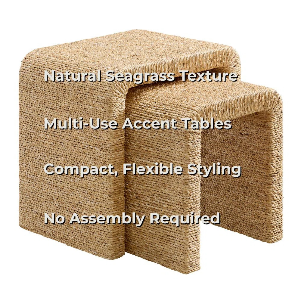 Colston Seagrass Natural Nesting Tables | Wayfair North America
