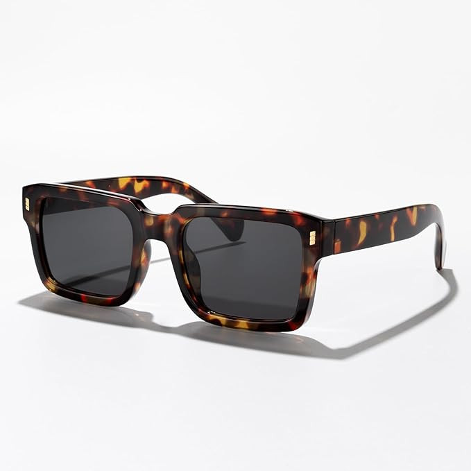 Square Frame Sunglasses for Women Men Retro Vintage for Urban Street Style Driving Beach Holidays... | Amazon (US)