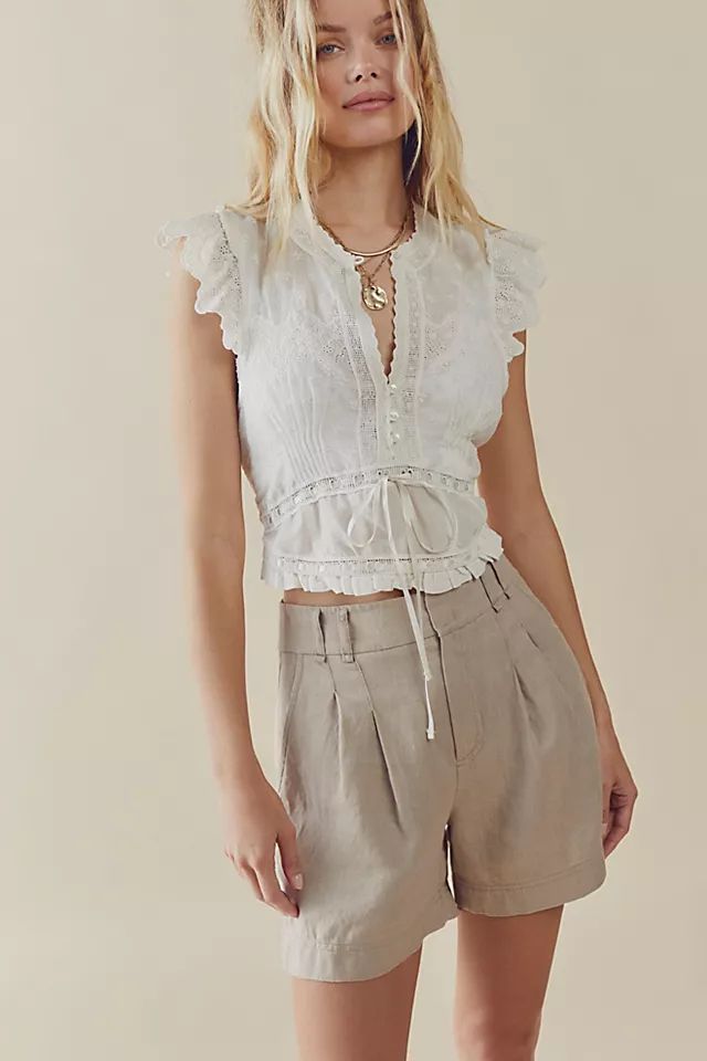 Chelsea Linen Shorts | Free People (Global - UK&FR Excluded)