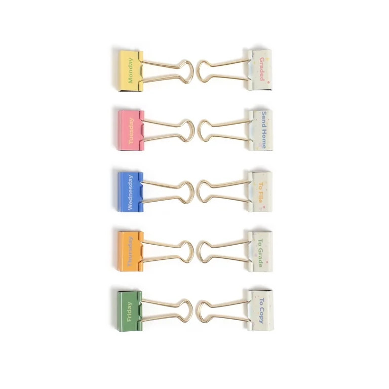 U Brands Task At Hand Binder Clips, 10 Pack, Teacher | Walmart (US)