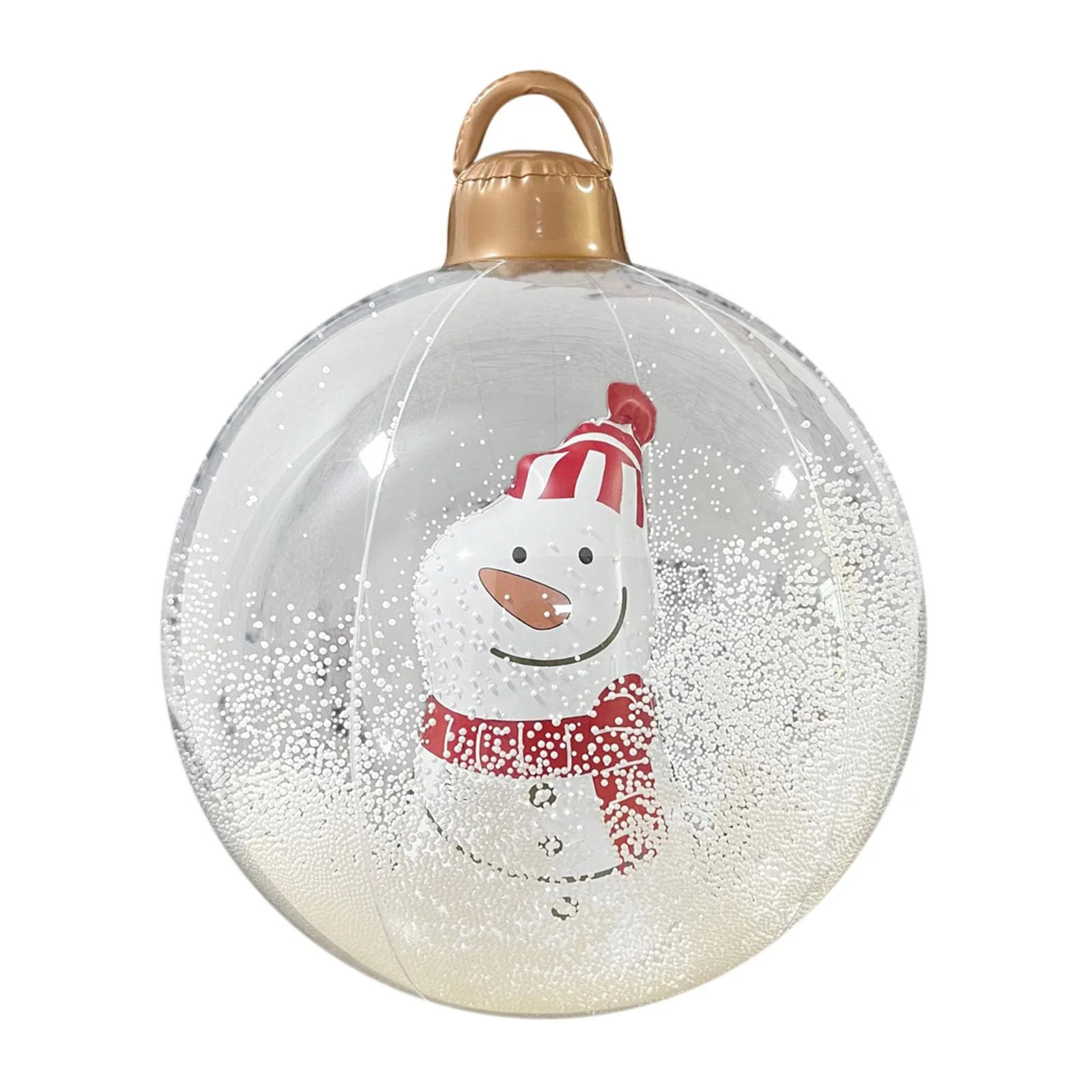 ADruer 24 Inch Clear Snow Christmas Inflatable Decorated Ball Giant Inflatable Christmas Ornament... | Walmart (US)