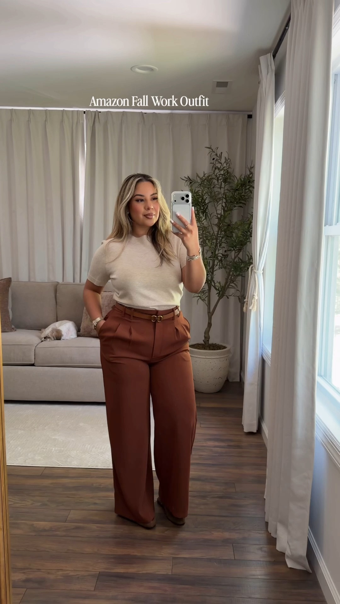 Amazon Fall Work/Office Outfit Inspo 👜 🍂 

Sweater: L 
Pants: L 
Trench Jacket: M
Belt is reversible 😍

#LTKSeasonal #LTKMidsize #LTKWorkwear