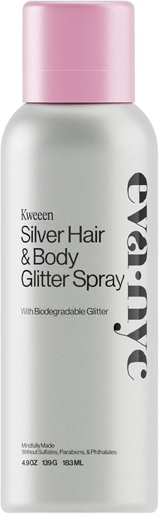 Eva NYC Kweeen Silver Hair and Body Glitter Spray - Our Original Ultra Shimmery Glitter, New Look... | Amazon (US)