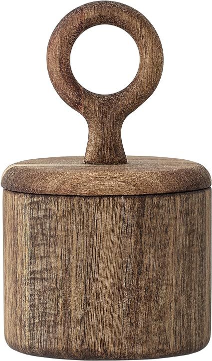 Bloomingville Acacia Wood Jar with Lid, 3-1/2"Rnd x 6"H, Brown | Amazon (US)