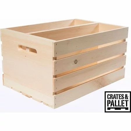 Crates and Pallet Divided Large Wood Crate | Walmart (US)
