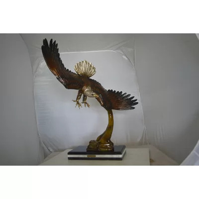 Eagle Soaring Bronze Statue By W Aribu - Size: 16"L X 7"W X 20"H. | Wayfair North America