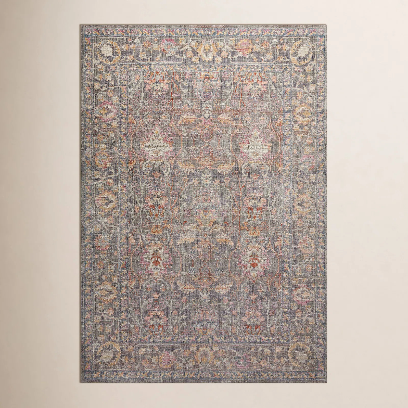Chris Loves Julia x Loloi Rosemarie Oriental Sage Green/Gold/Blush Pink Area Rug | Wayfair North America
