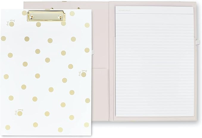Kate Spade New York Clipboard Folio with Low Profile Clip, Professional Padfolio Includes Lined N... | Amazon (US)