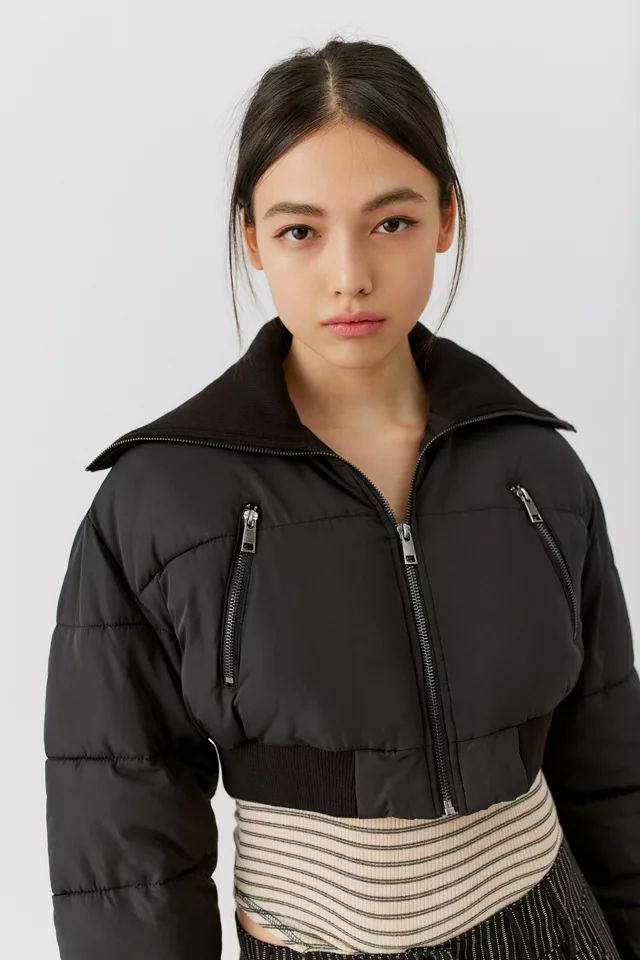 UO Lily Cropped Puffer Jacket | Urban Outfitters (US and RoW)