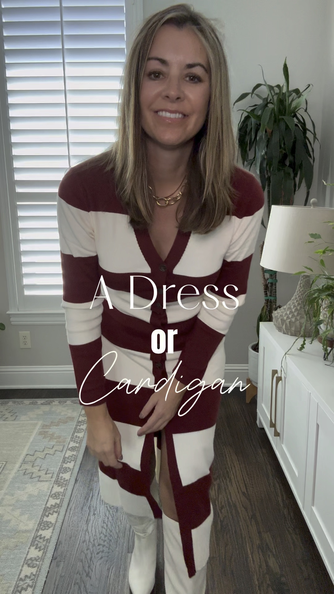 Which way would you wear it? As a dress or cardigan? This dress is soft like pajamas, very flattering and comes in multiple colors. Did I mention stretchy too? Quality is 10/10. 👌🏻 

| fall dress | fall outfit | cardigan | how to wear dress | midi dress | rugby stripe dress | teacher outfit | date night outfit | dressy outfit | workwear | everyday casual | affordable fashion | Amazon fashion | 

#LTKSaleAlert #LTKFindsUnder50 #LTKSeasonal