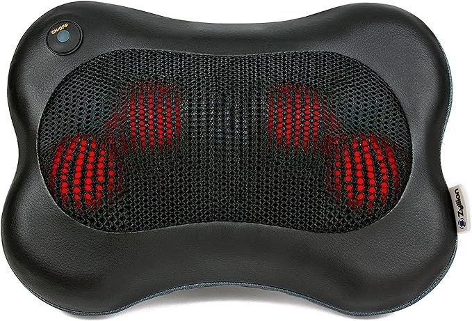 Zyllion Shiatsu Back and Neck Massager - Kneading Massage Pillow with Heat for Shoulders, Lower B... | Amazon (US)