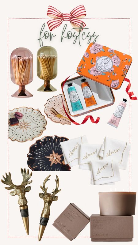 Gift Guide. Hostess gifts.  Candle. Matches. Wine. Wine stopper. Unique gift. Gift ideas. Cocktail. Dessert plates. Lotion. Gift sets. 

#LTKHoliday #LTKfindsunder100 #LTKGiftGuide