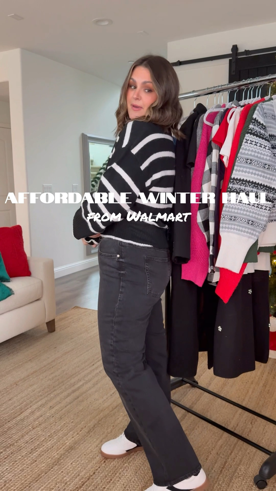 Affordable winter Walmart haul!! ❄️ 

Striped sweater, large
Gray & pink sweaters, medium
Green sweater, large
Red with collar, large
Fair isle, large
Coat, medium 
Plaid, XL
Black shirt under plaid, large
Jeans, 12 (both pairs)
Boots & sneakers, true size 10

Holiday outfits, casual holiday, size 12, mom style, midsize

#LTKFindsUnder50 #LTKMidsize #LTKOver40